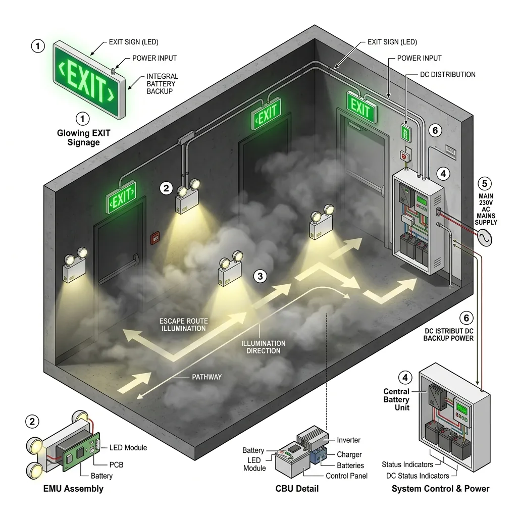 Emergency Lighting & Exit Sign Illumination Design Guide (NFPA 101 & EIT)