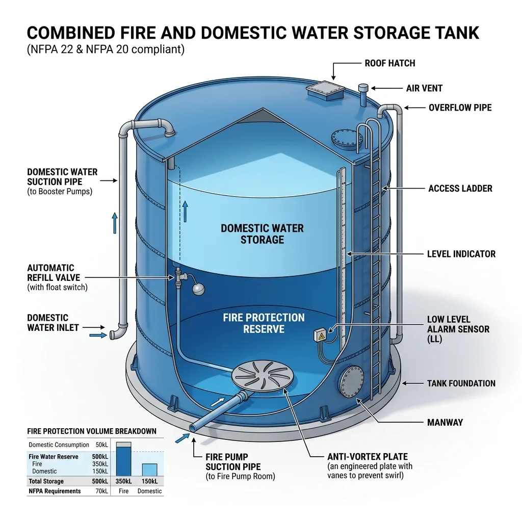 Fire Water Storage Tank and Anti-Vortex Plate Design Guide (NFPA 22)